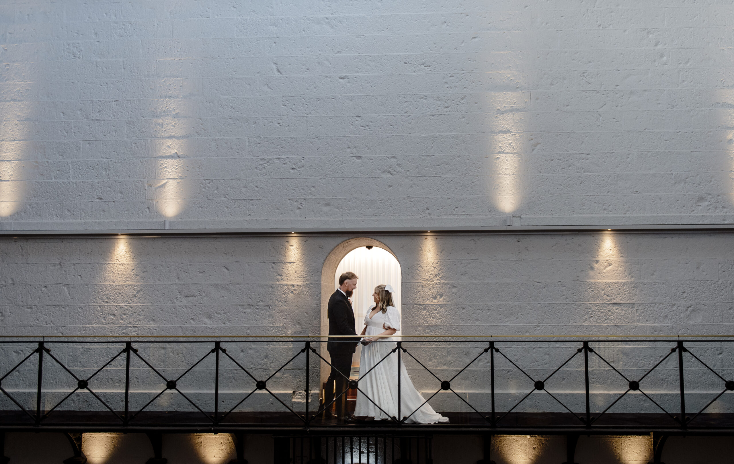 Bride and groom at Chapter Place in Coburg